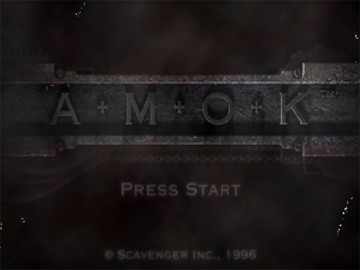 Amok title screen for Sega Saturn